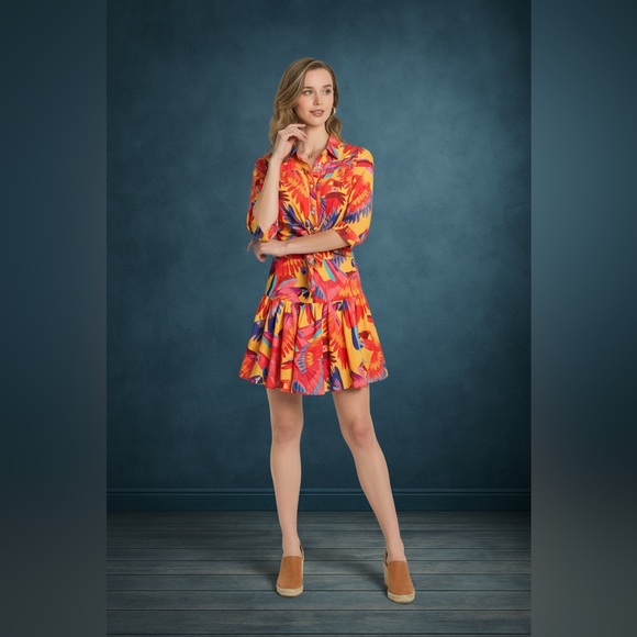 RIO RHYTHM TROPICAL BIRT PRINT MINI SKIRT SET - Picture 5 of 9